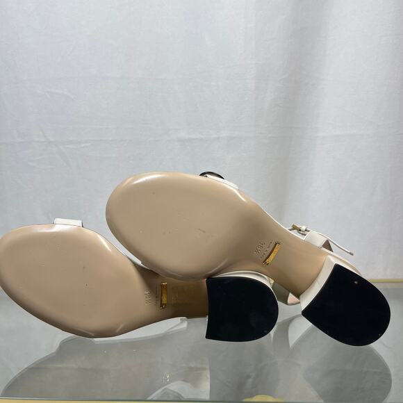 GUCCI GG Marmont White Heels Sandals SZ 38.5 - Picture 11 of 11